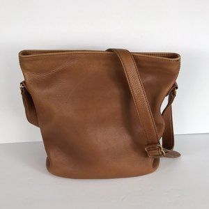 COACH Duffle Bag Brown Vintage Crossbody Shoulder Bag Pebble Leather